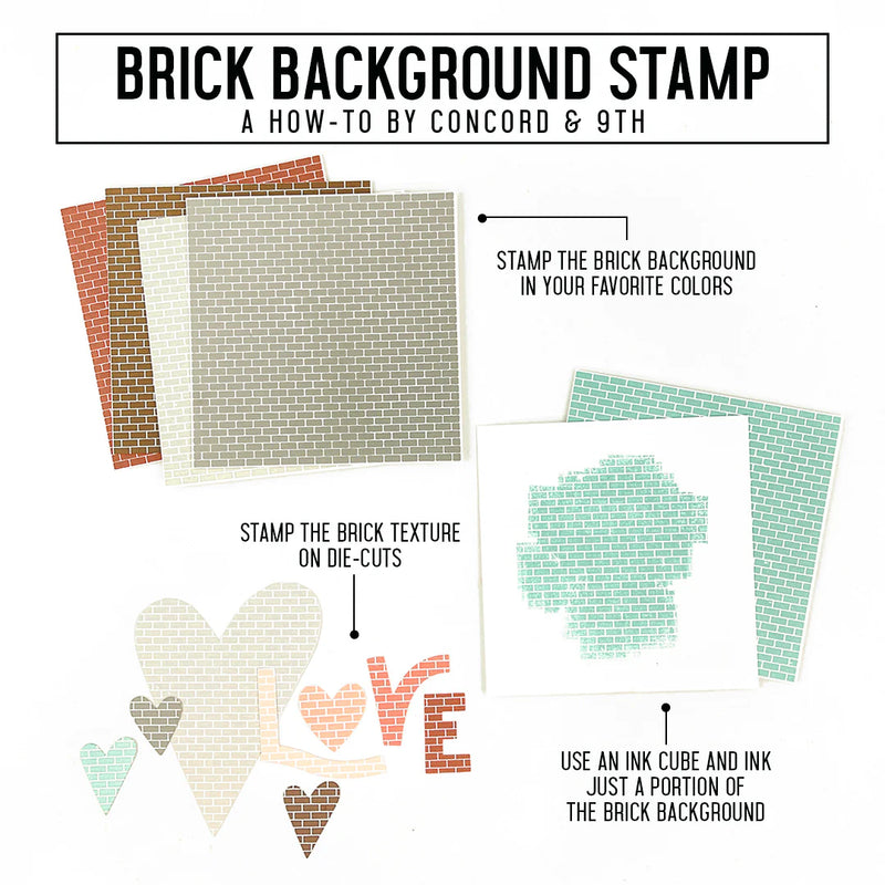 Concord & 9th Clear Stamps 6"X6" Brick Background*