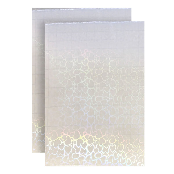 Two white greeting cards with a subtle pattern on a white background