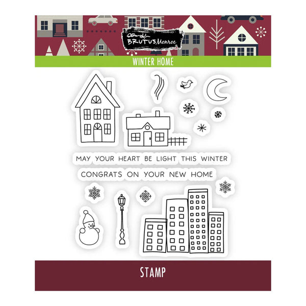 Brutus Monroe Stamp Set 4"x 4" - Winter Home