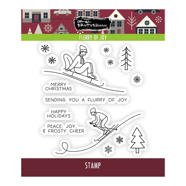 Brutus Monroe Stamp Set 4"x 4" - Flurry of Joy