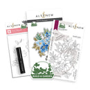 Altenew Build-A-Garden Harvest Bouquet stamp stencil die set and mini ink blending brush