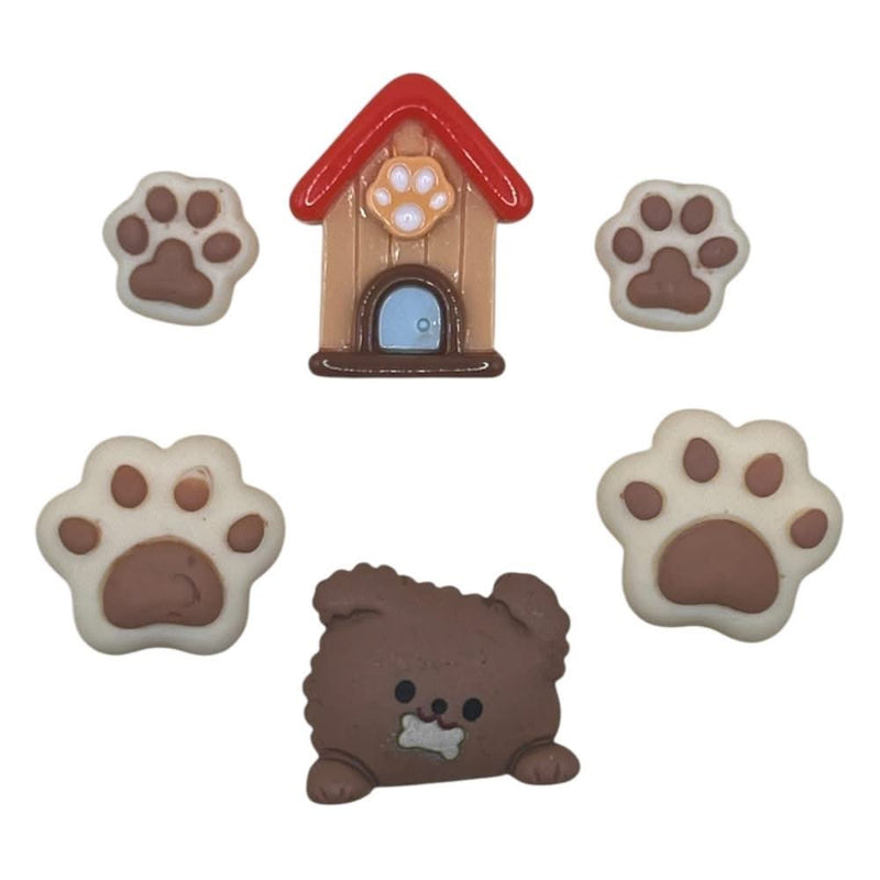 Buttons Galore Flatbackz Embellishments - Pup Patrol