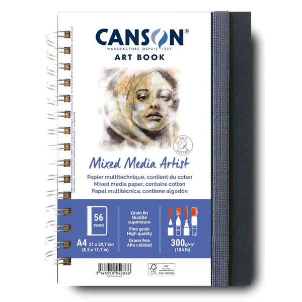 Canson Mixed Media Arts Book - 300gsm A4 - 28 Sheets