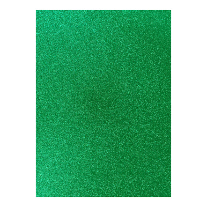 Poppy Crafts A4 Premium Glitter Cardstock 10 Pack - Christmas Green