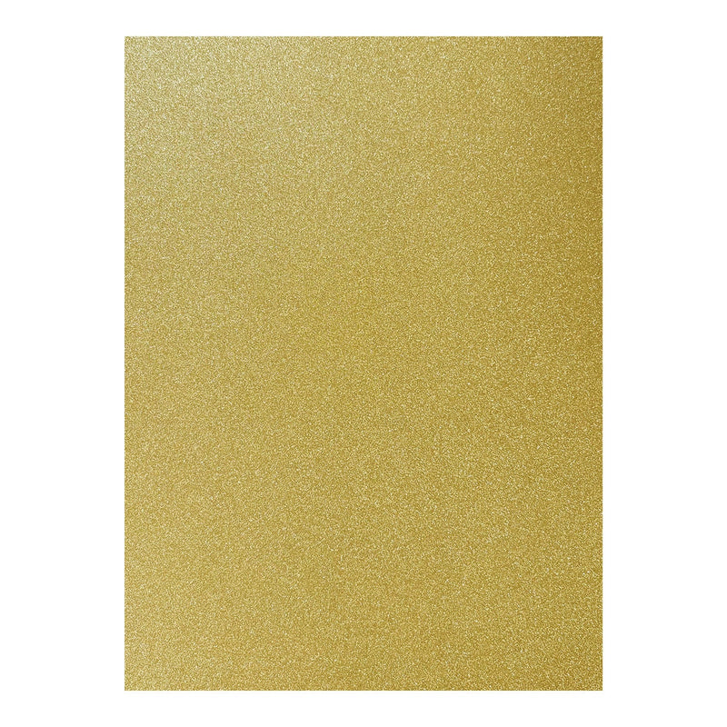 Poppy Crafts A4 Premium Glitter Cardstock 10 Pack - Soft Gold
