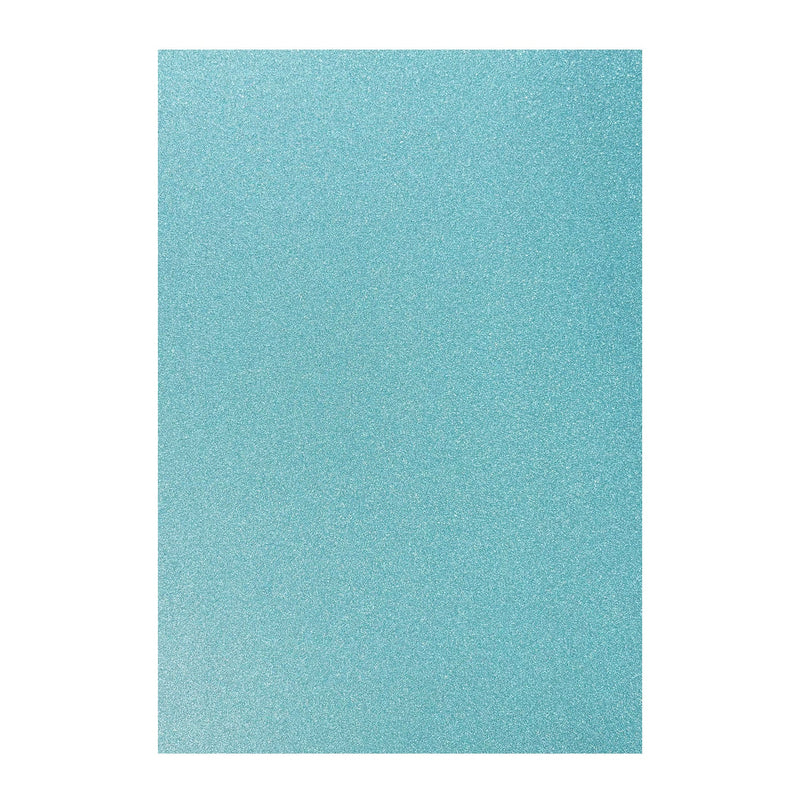 Poppy Crafts A4 Premium Glitter Cardstock 10 Pack - Ice Blue