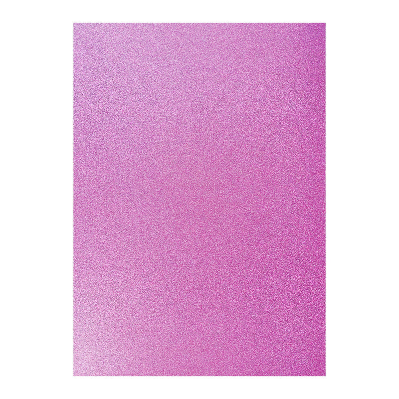 Poppy Crafts A4 Premium Glitter Cardstock 10 Pack - Light Purple