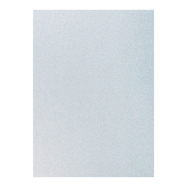 Poppy Crafts A4 Premium Glitter Cardstock 10 Pack - Silver