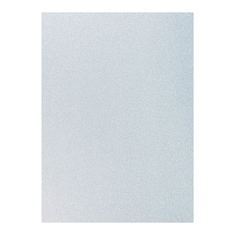 Poppy Crafts A4 Premium Glitter Cardstock 10 Pack - Silver