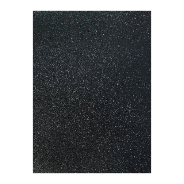 Poppy Crafts A4 Premium Glitter Cardstock 10 Pack -Midnight