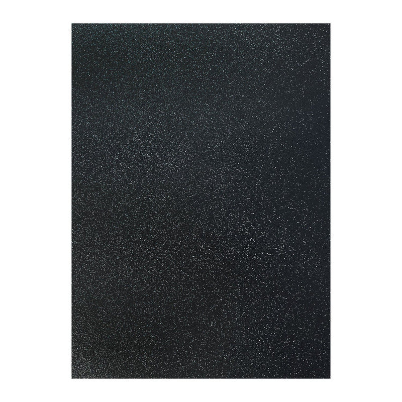Poppy Crafts A4 Premium Glitter Cardstock 10 Pack -Midnight