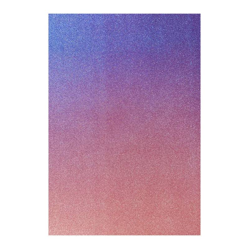Poppy Crafts A4 Premium Ombre Glitter Cardstock 10 Pack - Tequila Sunrise
