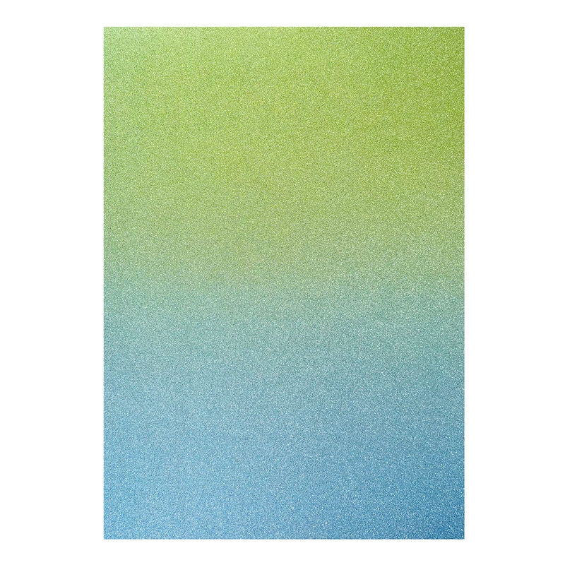 Poppy Crafts A4 Premium Ombre Glitter Cardstock 10 Pack - Spring