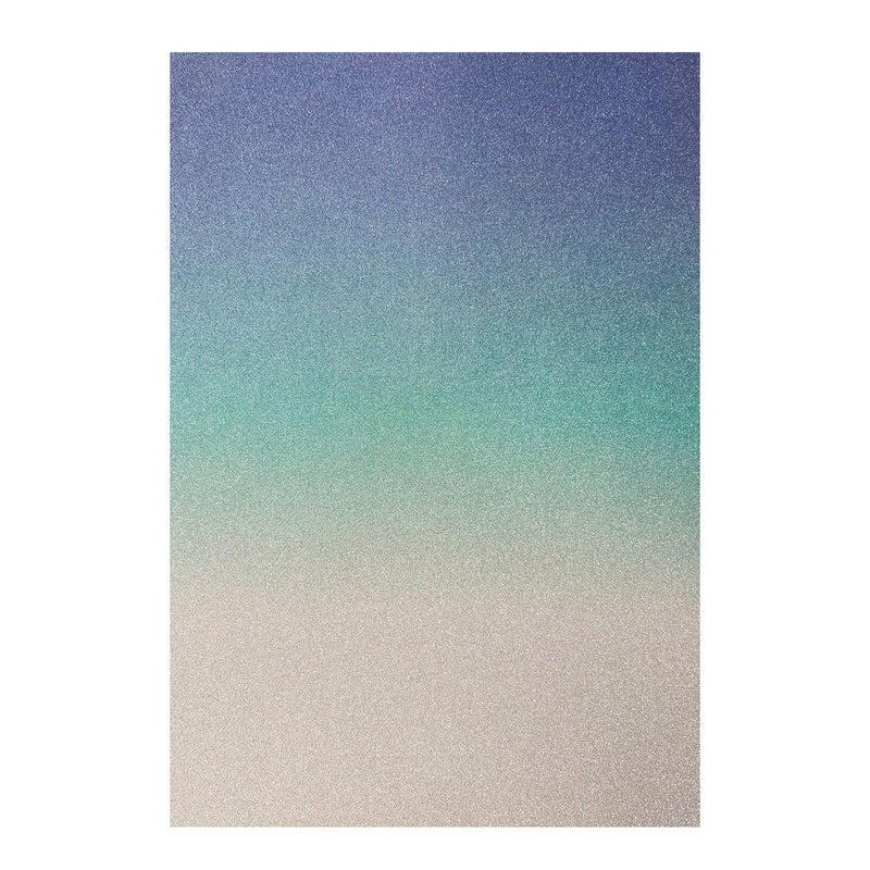 Poppy Crafts A4 Premium Ombre Glitter Cardstock 10 Pack - Winter Sky