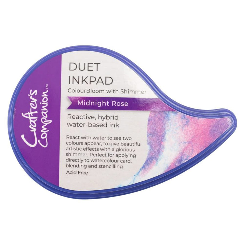 Crafter's Companion Duet ColourBloom Shimmer Inkpad Midnight Rose*