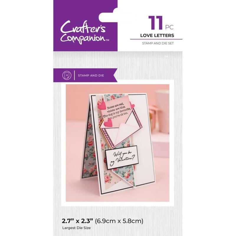 Crafters Companion Love is in the Air Stamp & Die Love Letters*