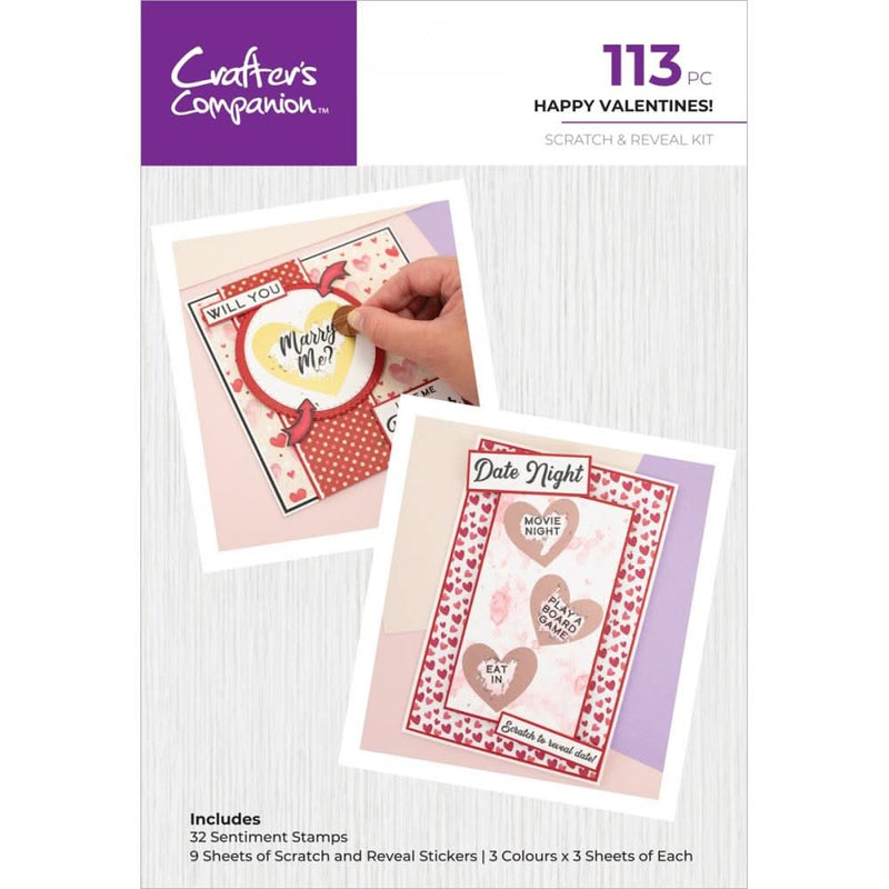 Crafter's Companion - Scratch Reveal Cardmaking Kit Happy Valentines!