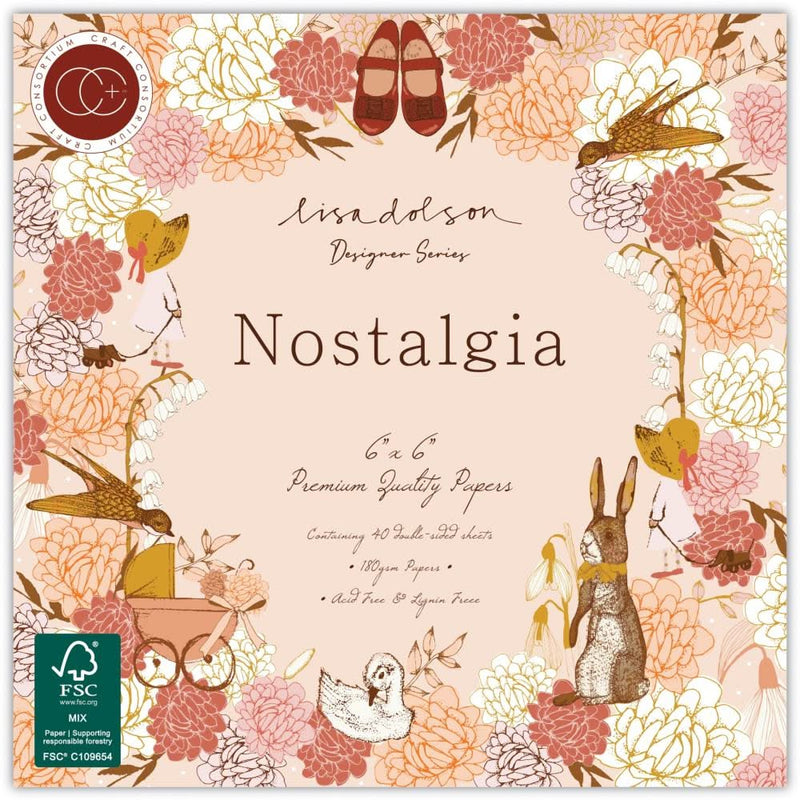 Craft Consortium Double-Sided Paper Pad 6"X6" 40/Pkg Nostalgia