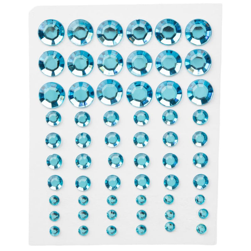 CousinDIY Adhesive Rhinestones 60/Pkg Blue