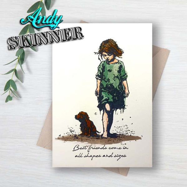 Andy Skinner Pre-Cut Rubber Stamp Set - Best Friends