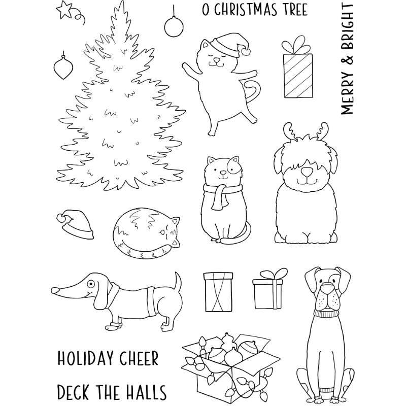 Creative Expressions Jane's Doodles Clear Stamp Set 6"x 8" - O Christmas Tree*