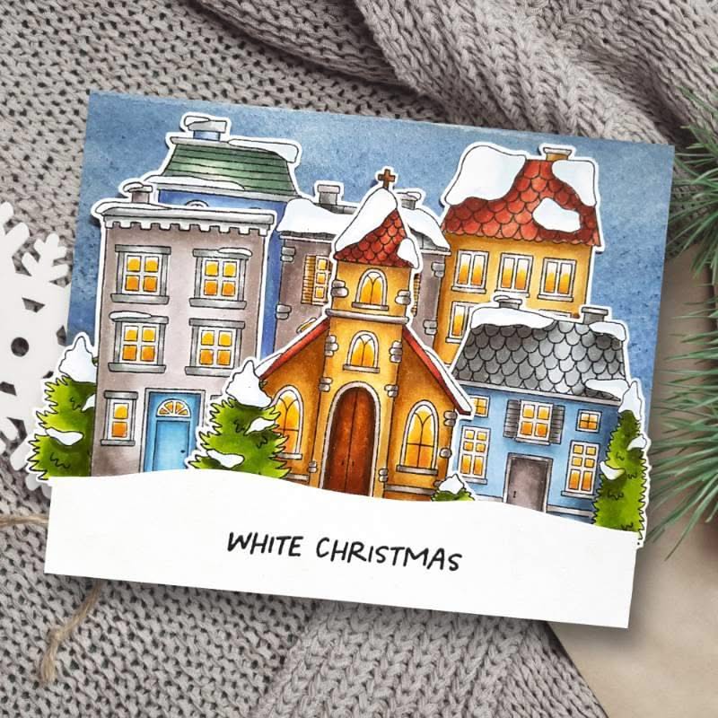 Creative Expressions Jane's Doodles Clear Stamp Set 6"x 8" - White Christmas*