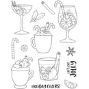 Creative Expressions Jane's Doodles Clear Stamp Set 6"x 8" - Holiday Cheers*