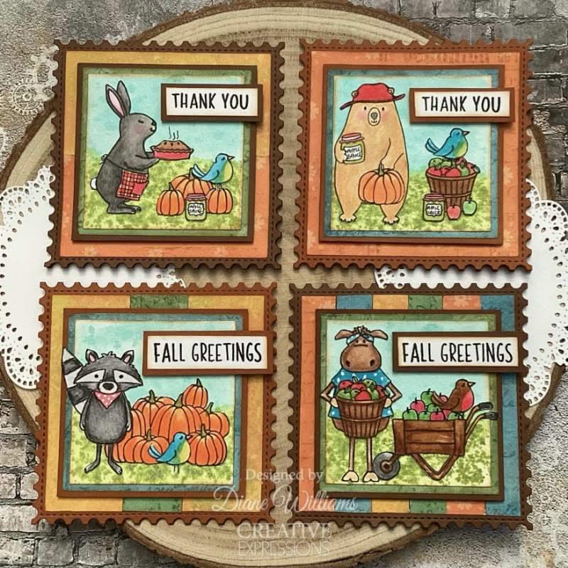 Creative Expressions Jane's Doodles Clear Stamp Set 6"x 8" - Apple Pumpkin Spice*