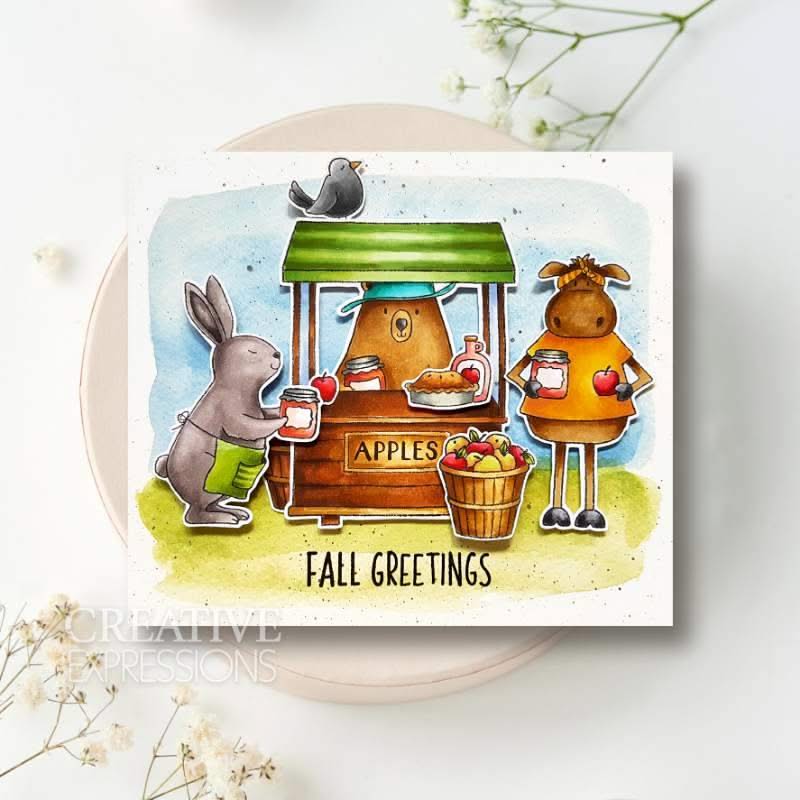 Creative Expressions Jane's Doodles Clear Stamp Set 6"x 8" - Apple Pumpkin Spice*