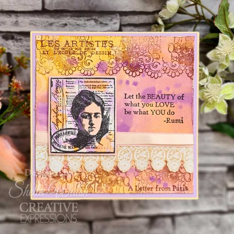 Creative Expressions Clear Stamp Set 6"x 8" By Sam Poole - Parisian Lace