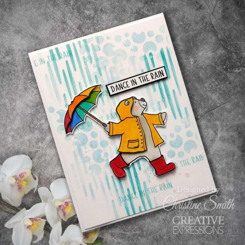 Creative Expressions Jane's Doodles Clear Stamp Set 4"x 6" - Dancing In The Rain