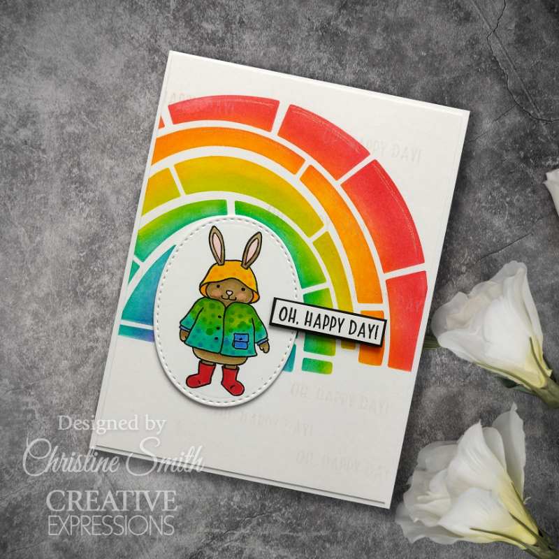 Creative Expressions Jane's Doodles Clear Stamp Set 4"x 6" - Dancing In The Rain*