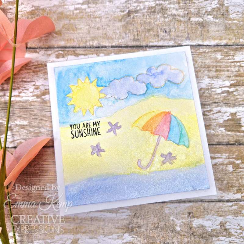 Creative Expressions Jane's Doodles Clear Stamp Set 4"x 6" - Rain or Shine*