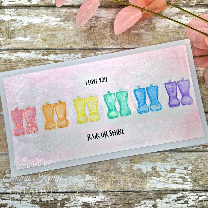 Creative Expressions Jane's Doodles Clear Stamp Set 4"x 6" - Rain or Shine*