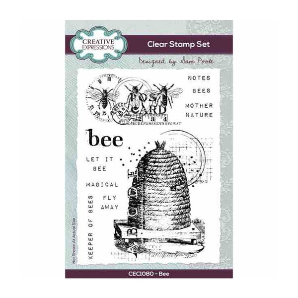 Creative Expressions Clear Stamp Set 4"x 6" By Sam Poole - Bee