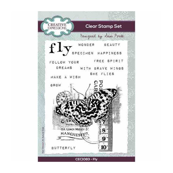 Creative Expressions Clear Stamp Set 4"x 6" By Sam Poole - Fly