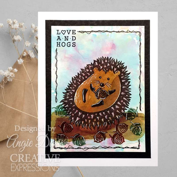 Creative Expressions Clear Stamp Set 6"x 8" By Dora Shrive - Hedgehogs