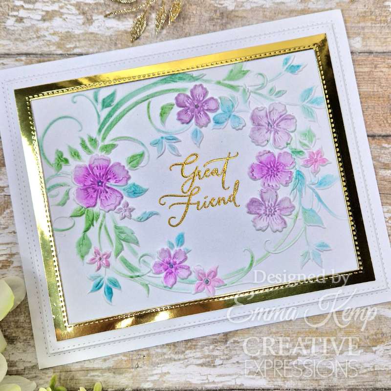 Creative Expressions Clear Stamp Set 4"x 6" - Blossom Wreath Sentiments