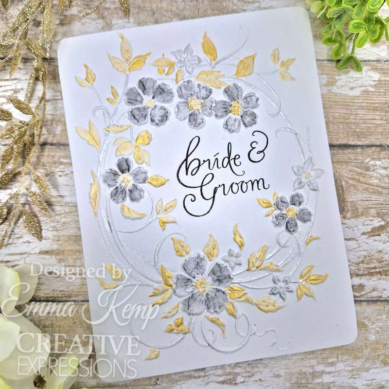 Creative Expressions Clear Stamp Set 4"x 6" - Blossom Wreath Sentiments