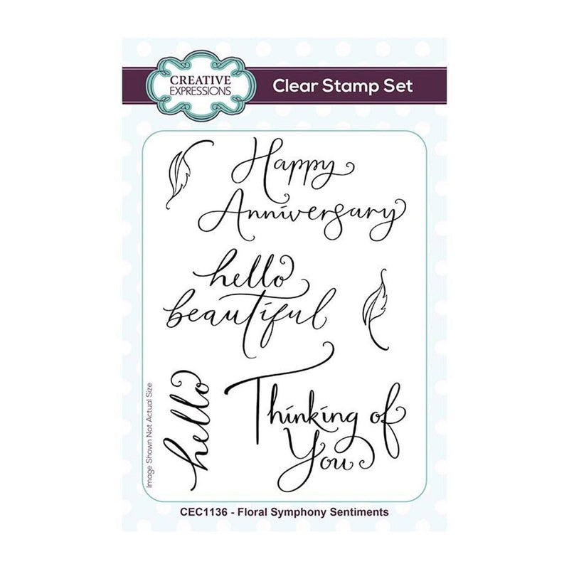 Creative Expressions Clear Stamp Set 4"x 6" - Floral Symphony Sentiments