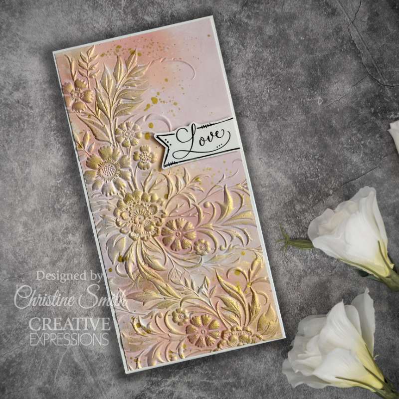 Creative Expressions Clear Stamp Set 4"x 6" - Petal Cascade Sentiments