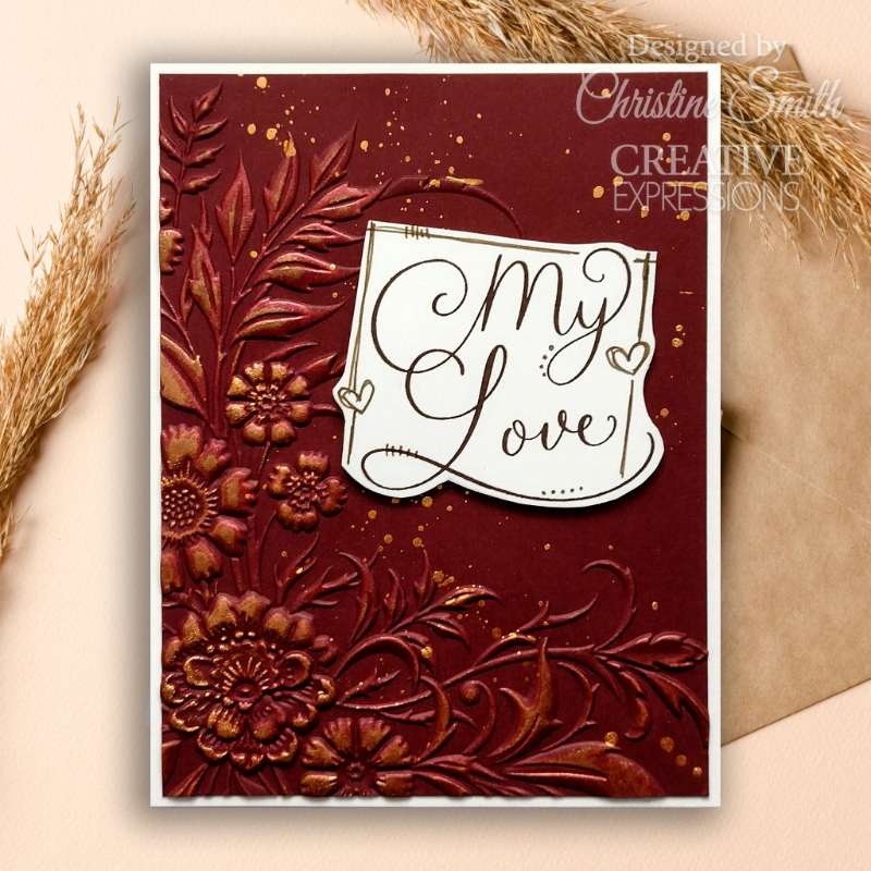 Creative Expressions Clear Stamp Set 4"x 6" - Petal Cascade Sentiments