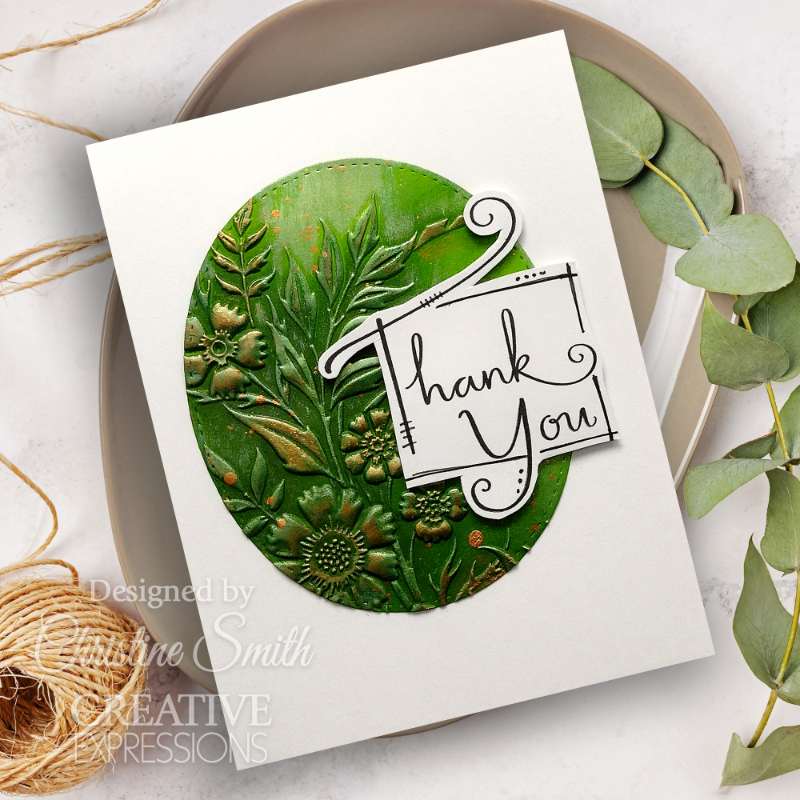 Creative Expressions Clear Stamp Set 4"x 6" - Petal Cascade Sentiments