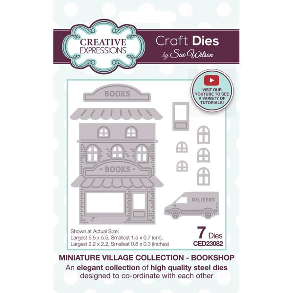 Creative Expressions Craft Dies By Sue Wilson Miniature Village Bookshop
