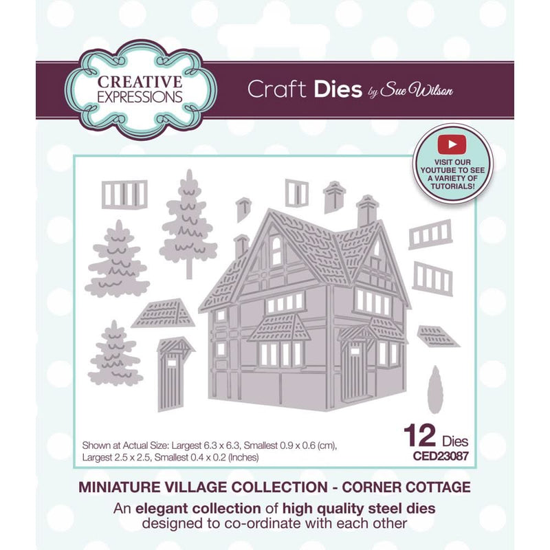 Creative Expressions Craft Dies By Sue Wilson Miniature Village Corner Cottage