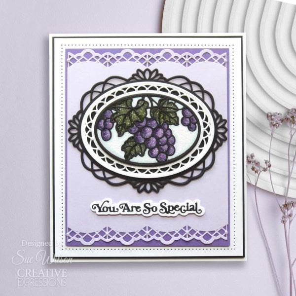 Creative Expressions Craft Dies By Sue Wilson - Stained Glass Collection - Grapevine*