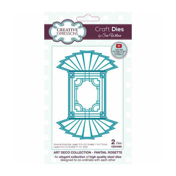 Creative Expressions Craft Dies By Sue Wilson - Art Deco Collection - Fantail Rosette