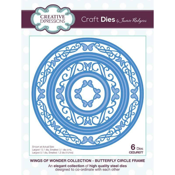 Creative Expressions Craft Dies by Jamie Rodgers - Butterfly Circle frame*