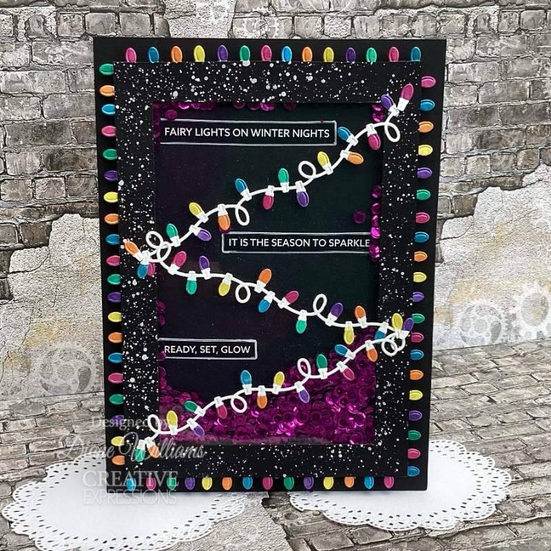 Creative Expressions Craft Dies By Jamie Rodgers - Festive Collection - Holiday Lights Border & Corner*