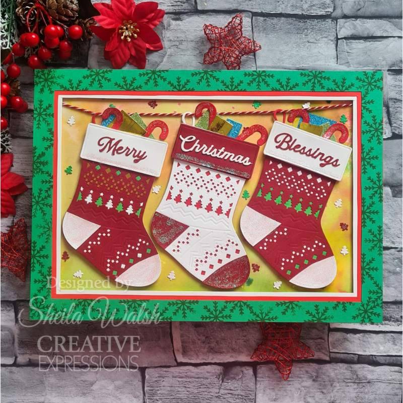 Creative Expressions Craft Dies By Jamie Rodgers - Festive Collection - Christmas Essential Sentiments*